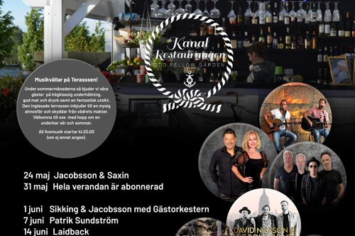 Spelschema på Kanal Restaurangen