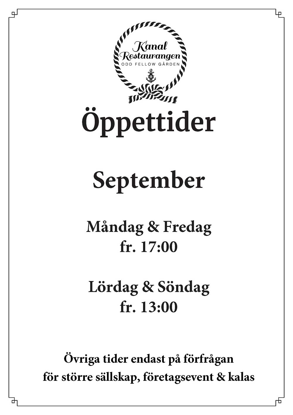 Öppettider 2025